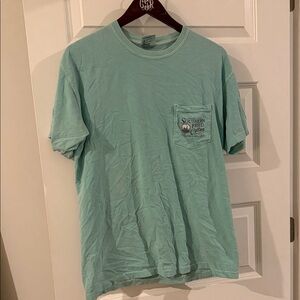 Southern Fried Cotton Men's Mallard Duck Head Blue Green Pocket tshirt medium